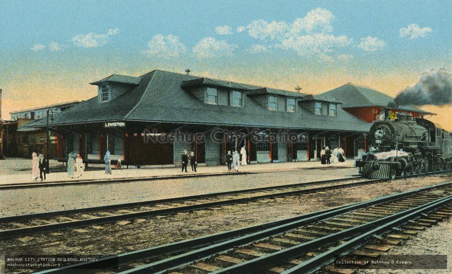 Postcard: Maine Central Railroad Station, Lewiston, Maine